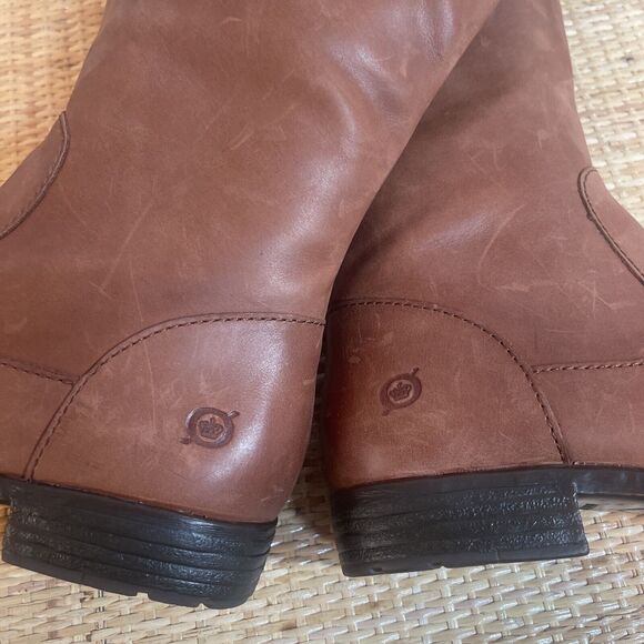 Born Shaunie Leather Boots In Cognac Sz 6 New W/O Tags - Picture 9 of 12